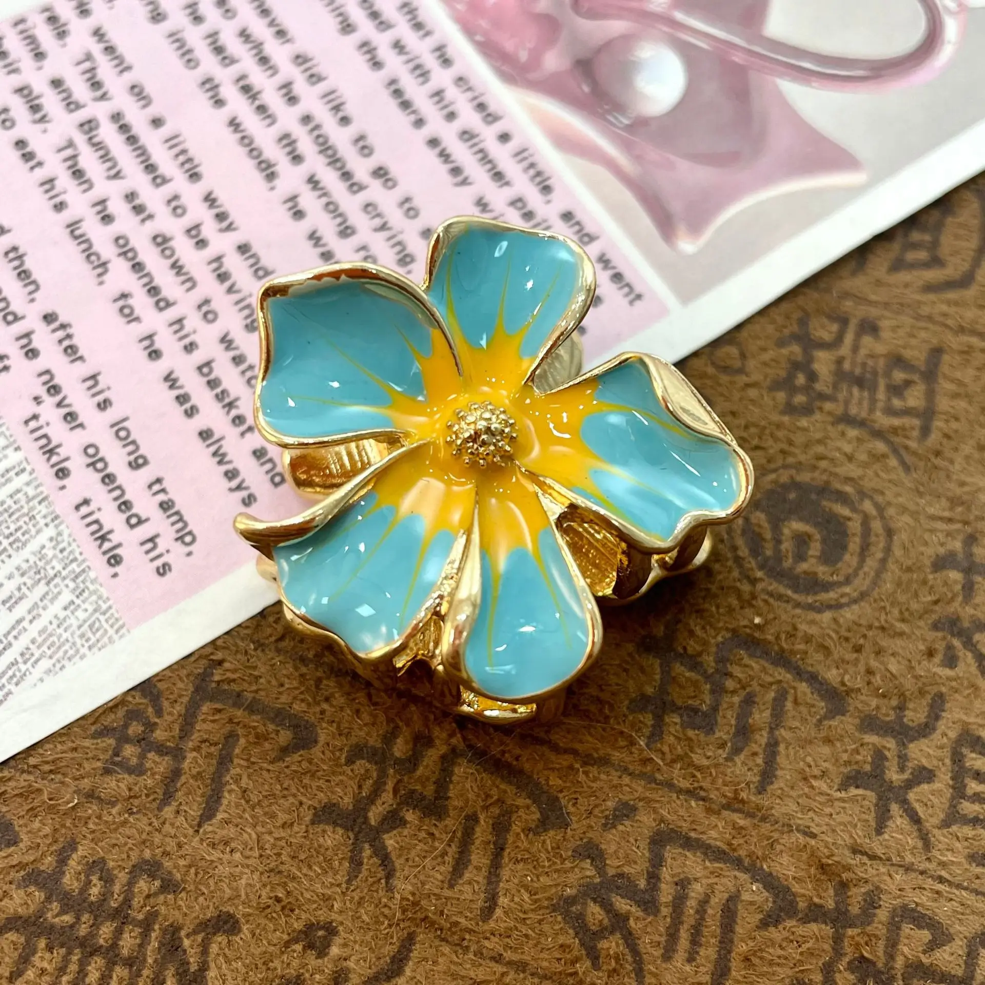 Новый 3 см мини-заколки для волос из сплава gardenia - Фотография_6