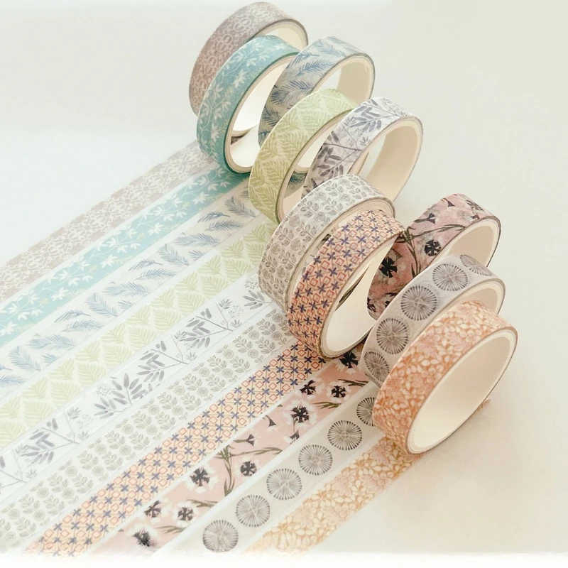 5 рулонов винтажной цветочной ленты васи - Фотография_6