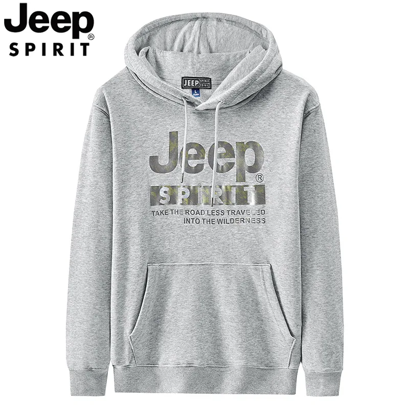 Jeep spirit мужской спортивный свитер с капюшоном с принтом - Фотография_3