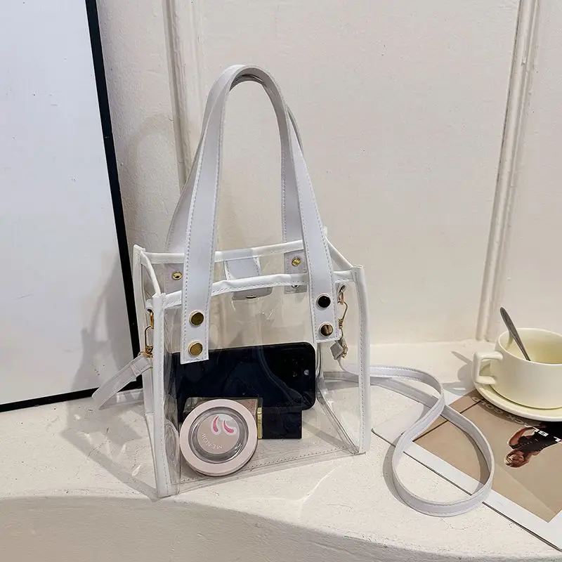 Прозрачная популярная летняя водонепроницаемая желейная сумка из пвх - Фотография_3