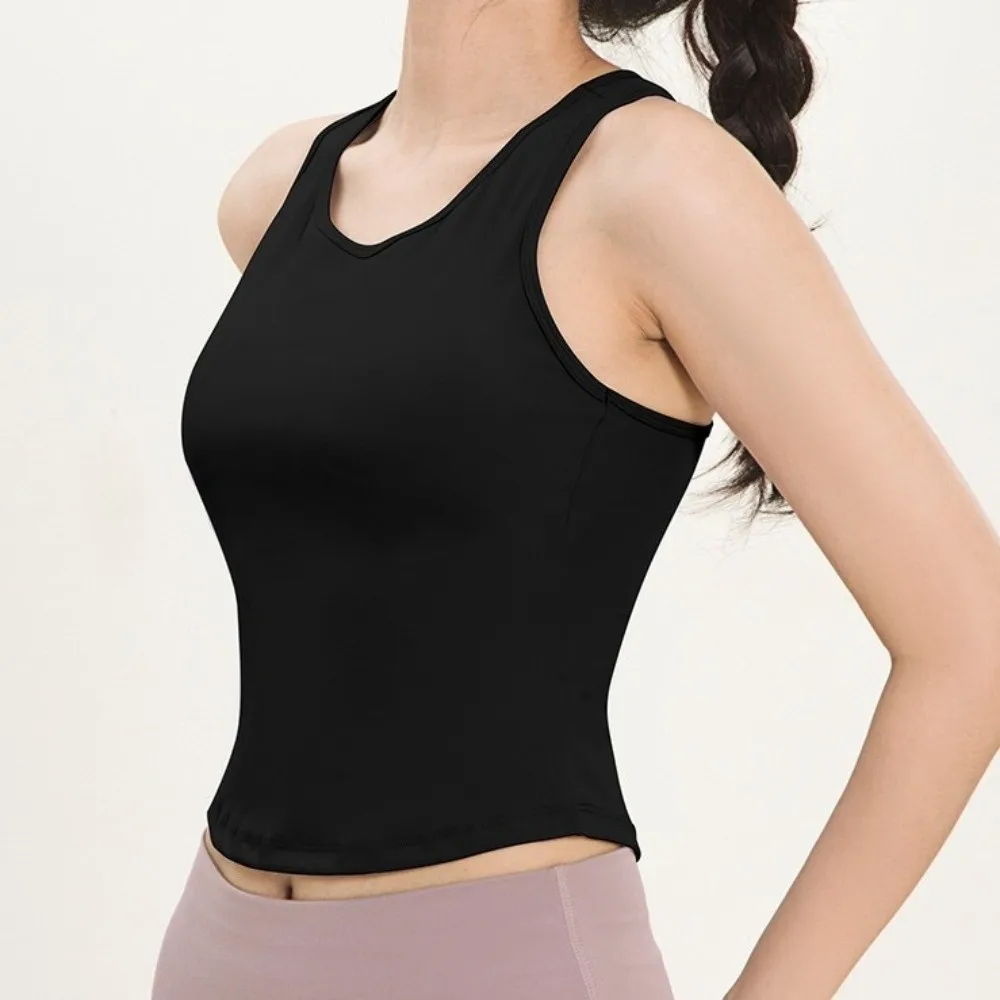 Легкий антилегкий жилет для йоги с круглым вырезом - Фотография_3