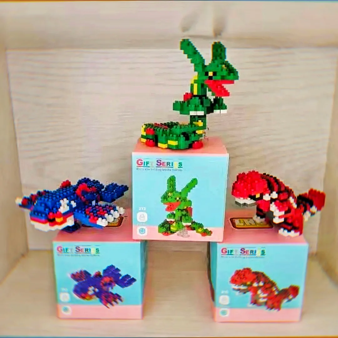Маленькие блоки pokemon nanoblock charizard kyogre groudon rayquaza - Фотография_2