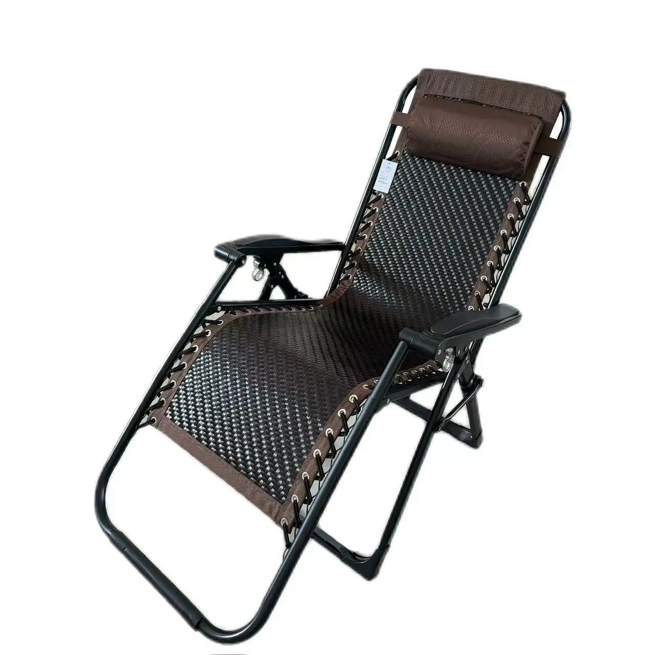 Складное кресло с откидной спинкой и черной спинкой - Фотография_4