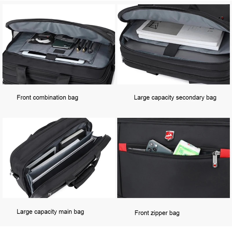 Портфель мужской из водонепроницаемой ткани оксфорд - Фотография_4