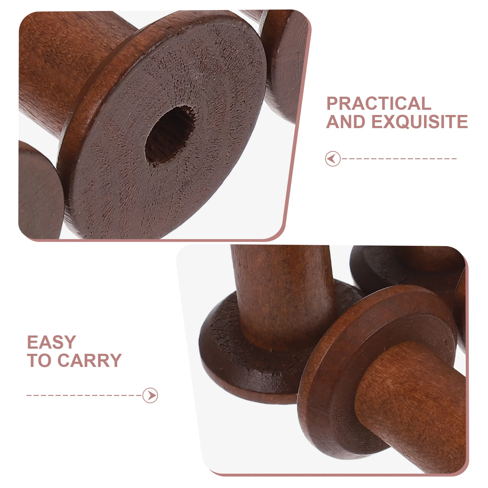 Винтажный деревянный органайзер для катушек с нитками - Фотография_6