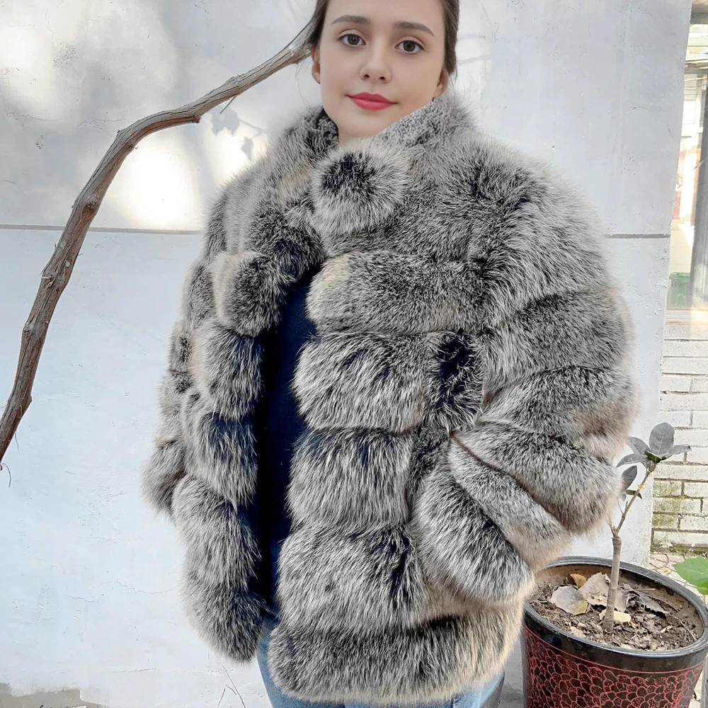 Queentina зимнее новое женское холодное женское пальто  с воротником - Фотография_4