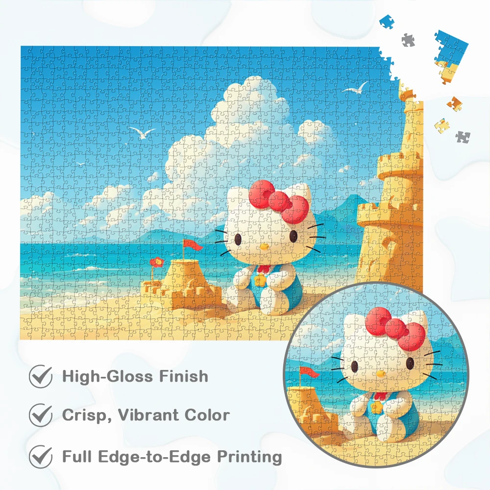 Sanrio hello пазлы kitty beach - Фотография_2