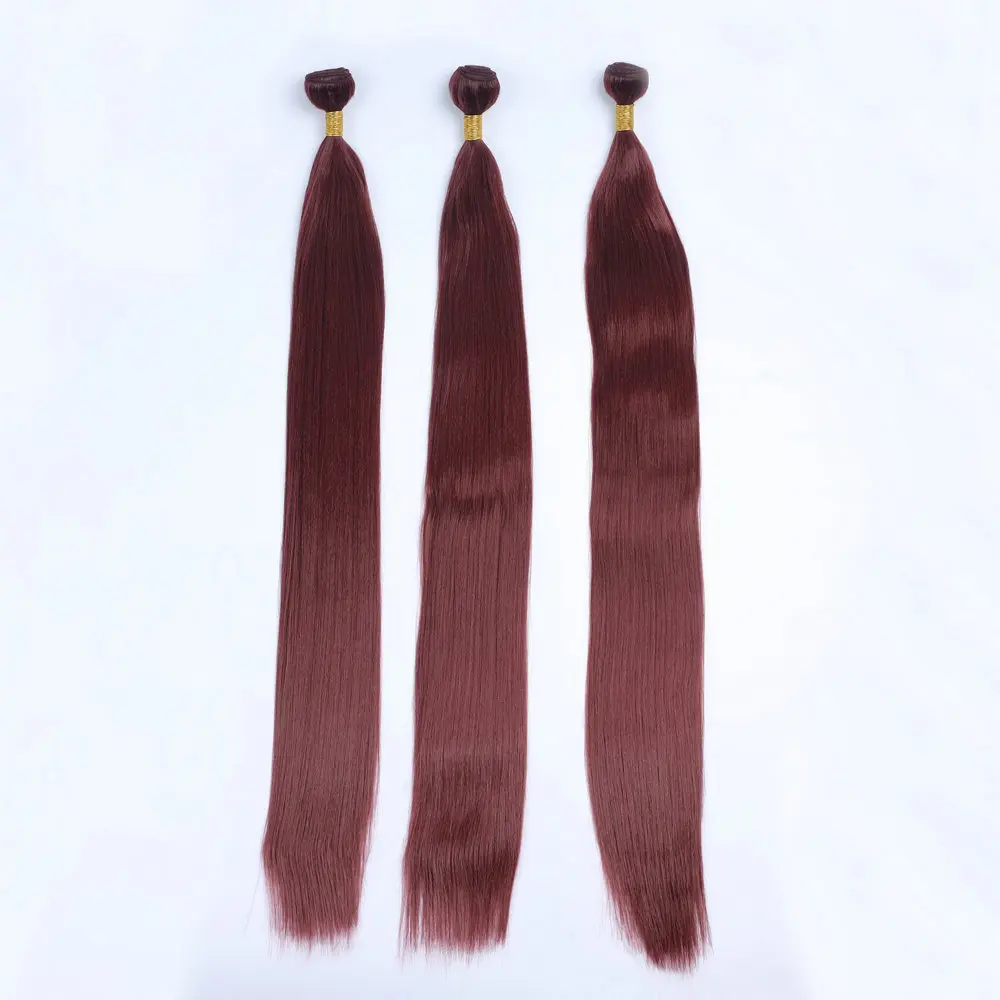 Плетение волос винного цвета