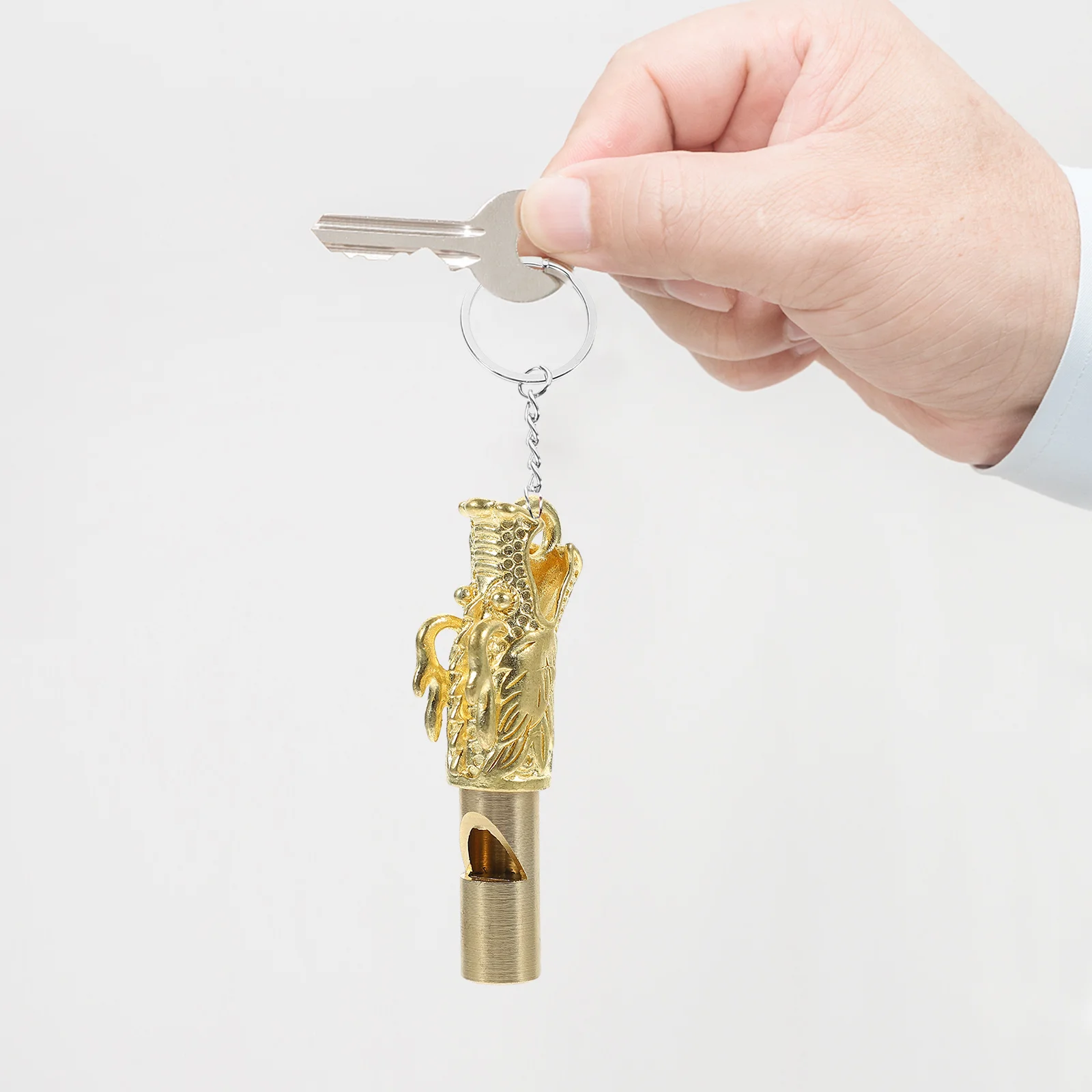 Латунный свисток с головой животного - Фотография_4