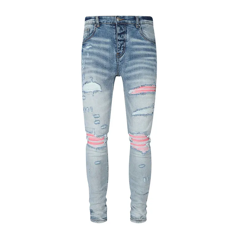 Street fashion men jeans retro