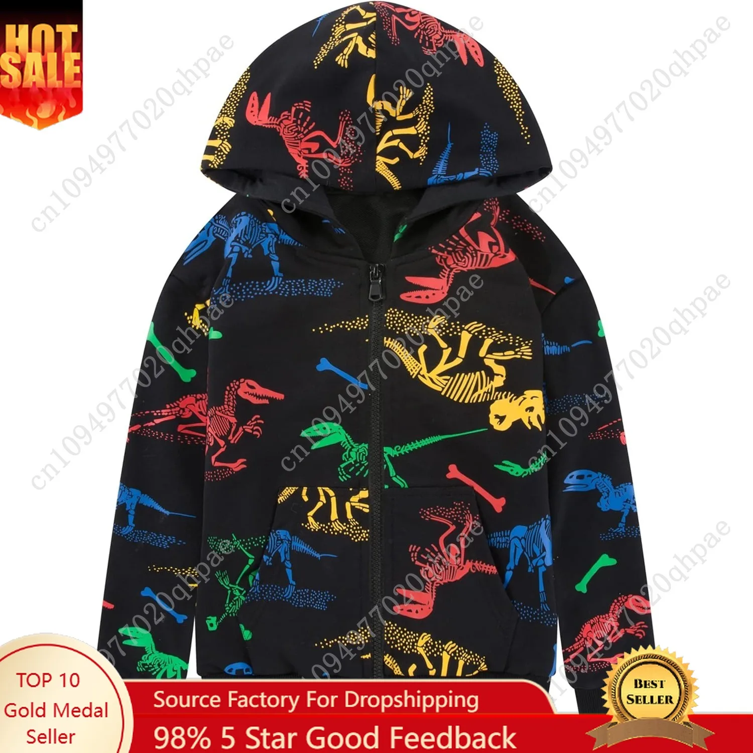 Tlaenson детские толстовки с динозаврами для мальчиков и девочек