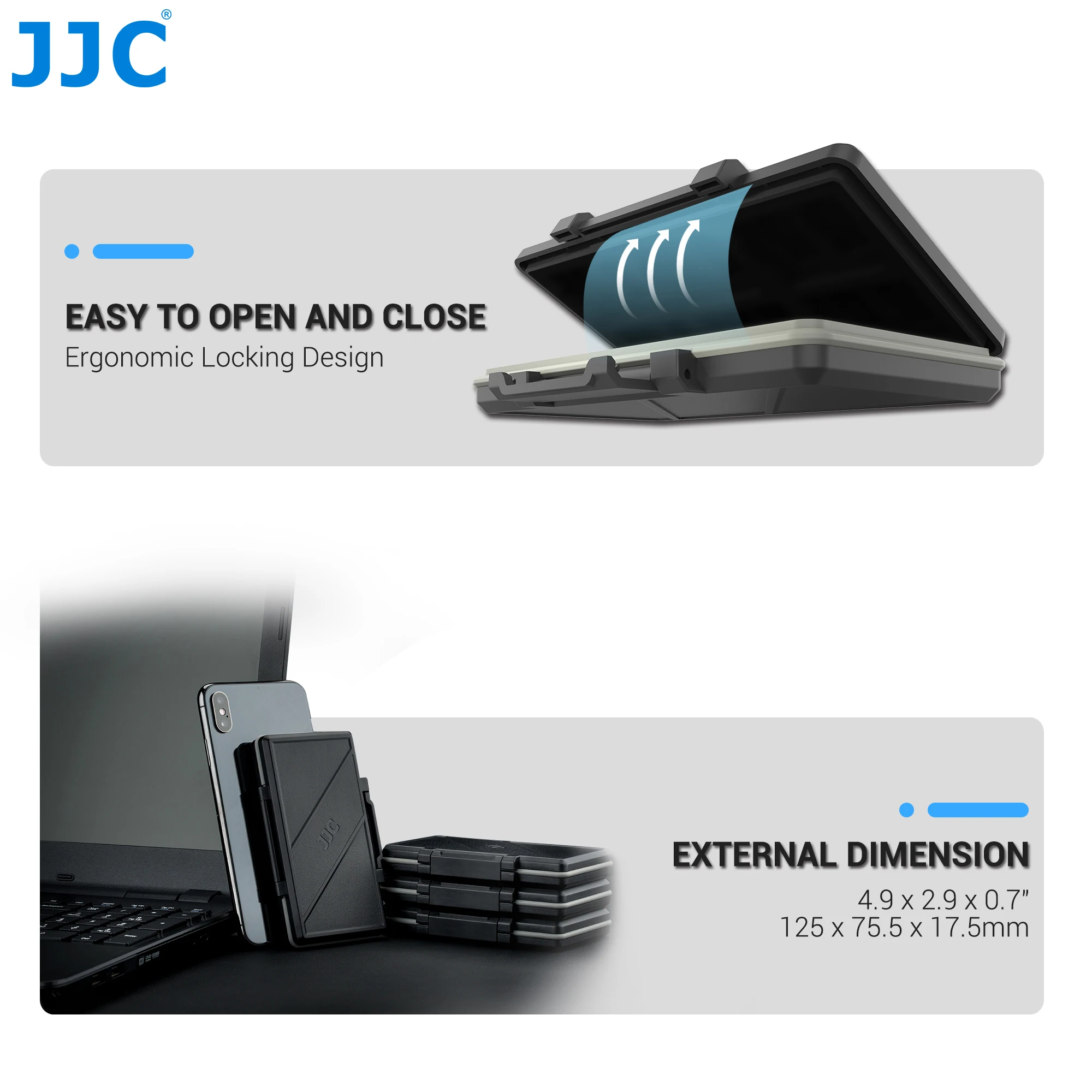 Jjc 36 слотов для sd/micro sd/tf-карт - Фотография_6