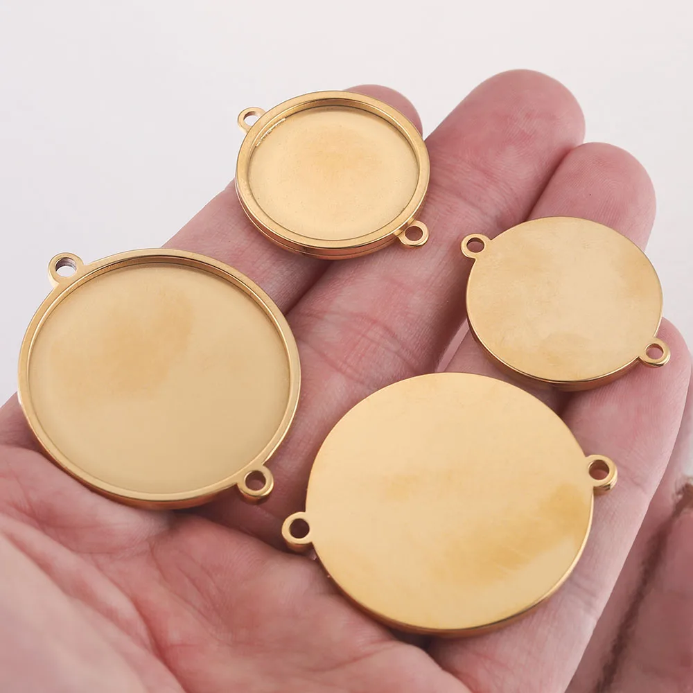 Пустой кабошон из смолы с двумя отверстиями - Фотография_5