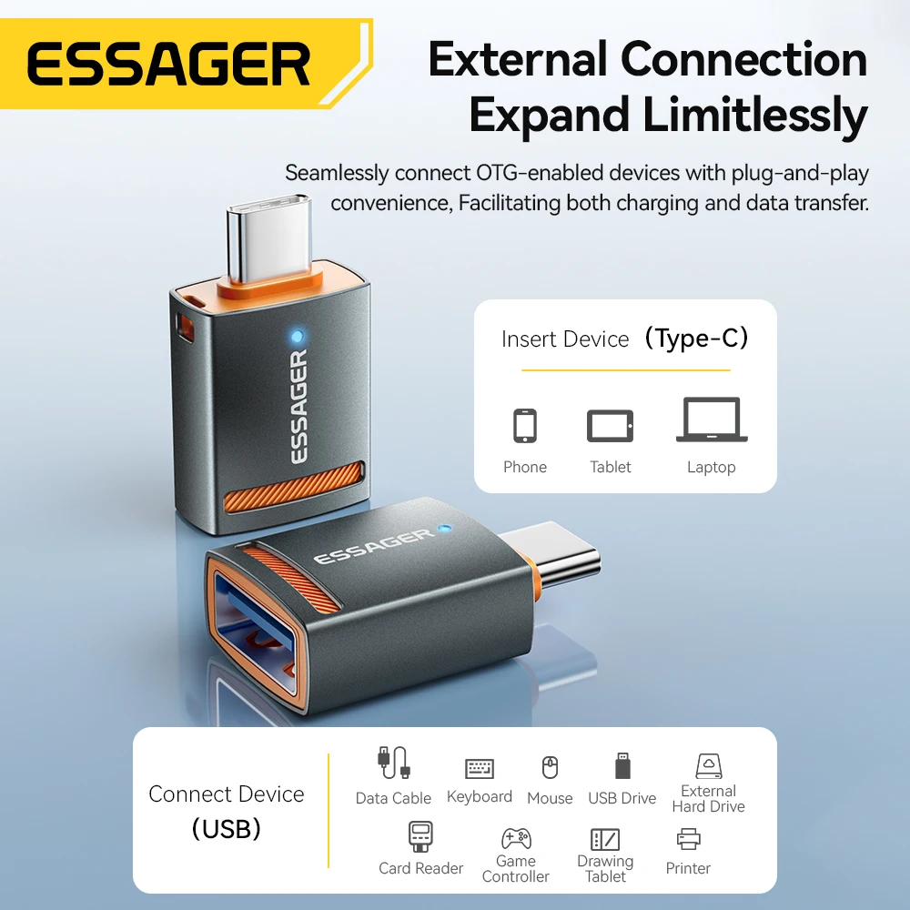 Essager usb3.0 otg адаптер type-c - Фотография_3