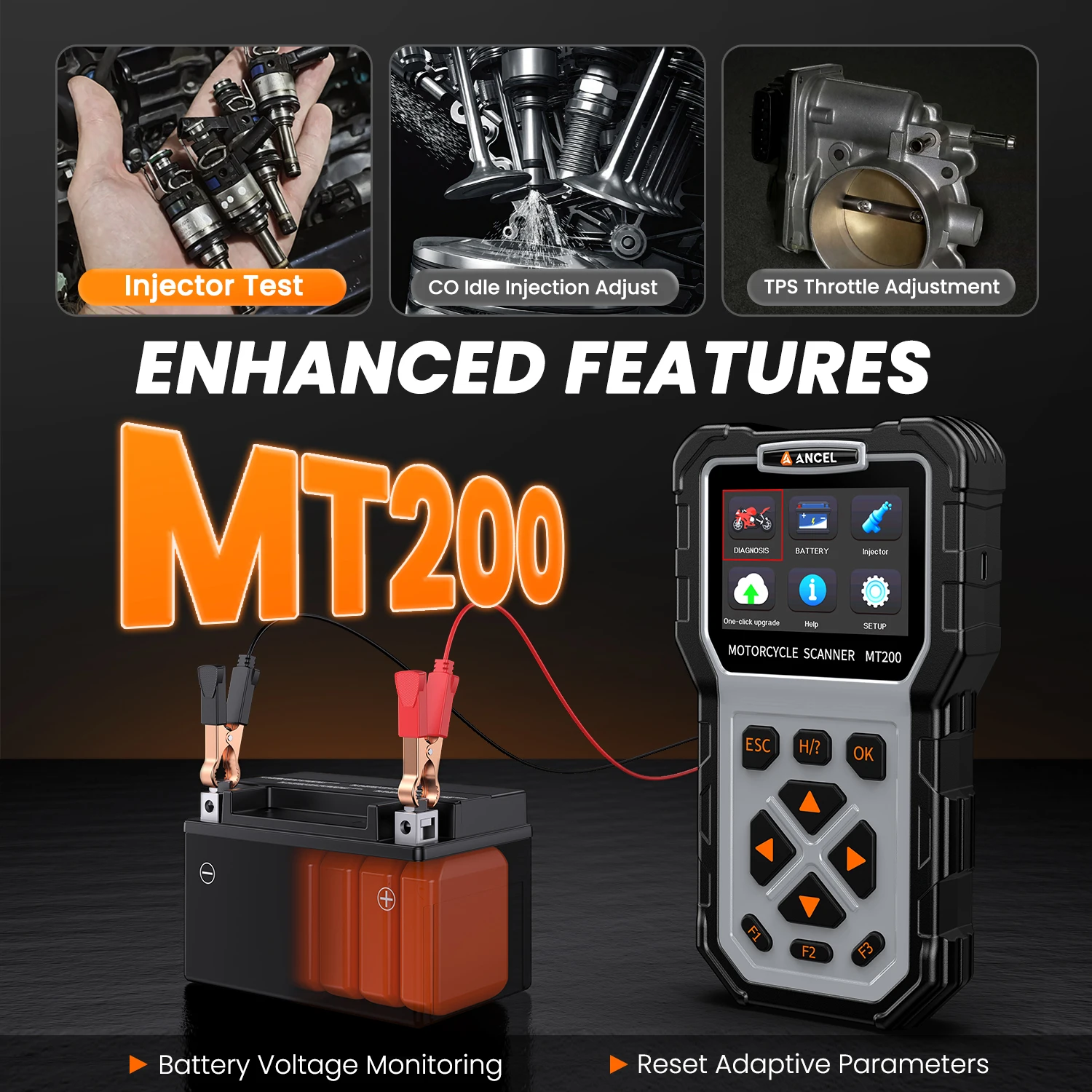 Ancel mt200 obd2 сканер мотоцикла - Фотография_3