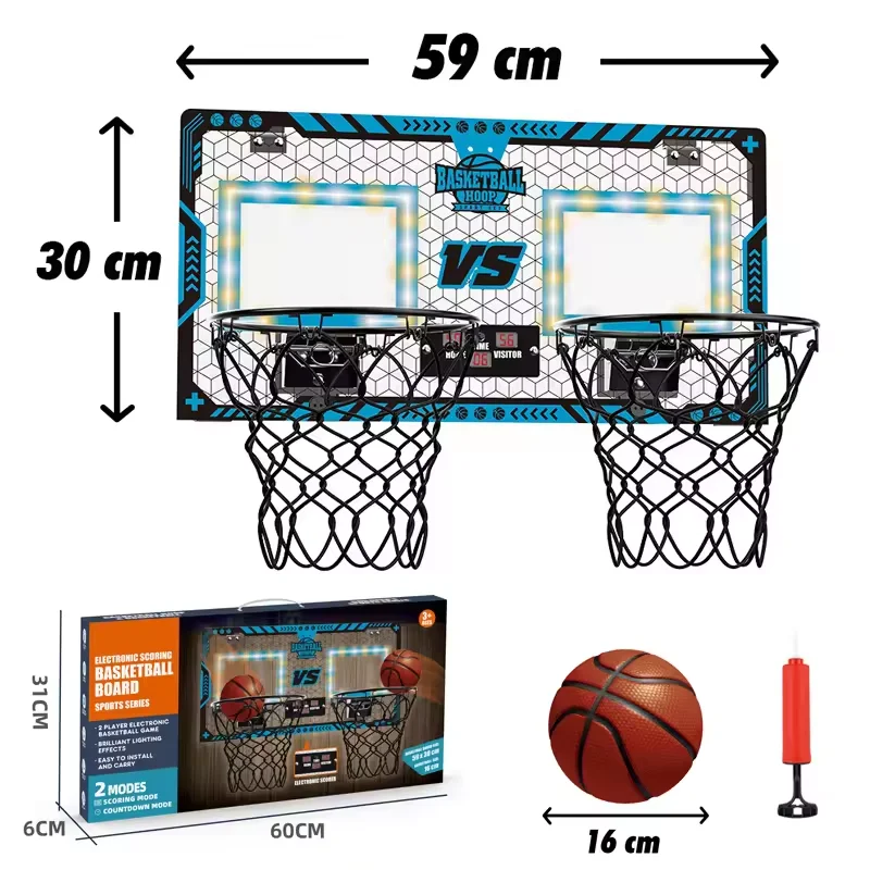 Двухъядерная складная баскетбольная доска из пэт с подсветкой