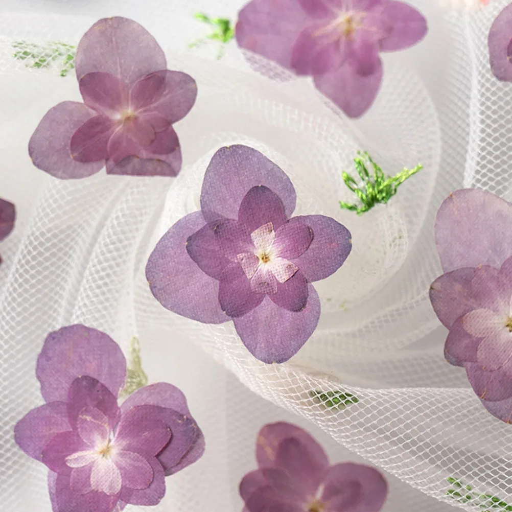 Двухслойные сушеные прессованные цветы гортензии для рукоделия из смолы - Фотография_6