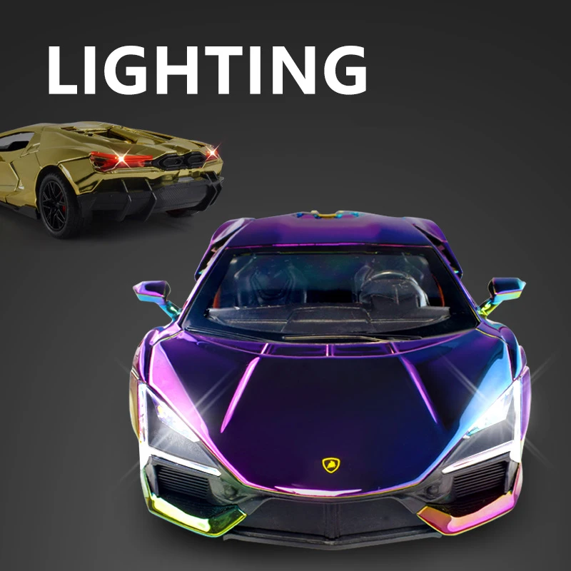 1:24 lamborghini revuelto гальваническая модель автомобиля из сплава - Фотография_3