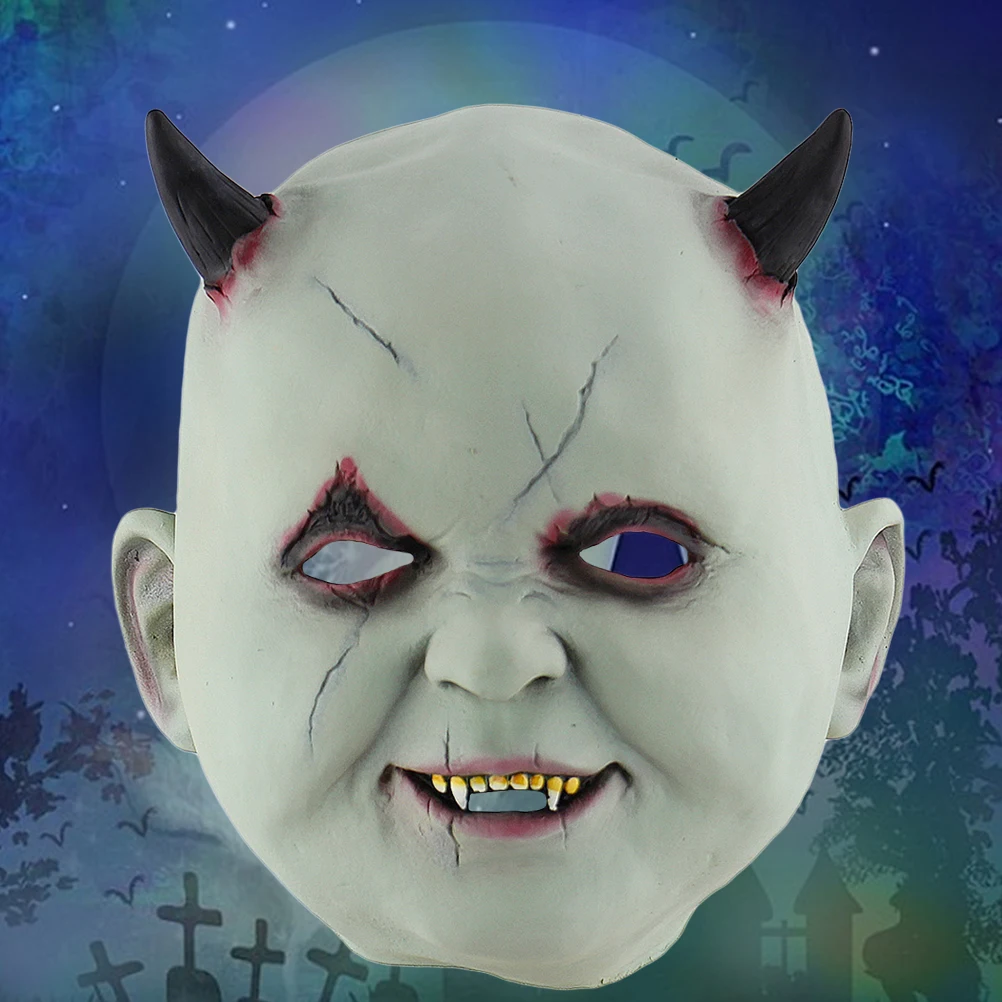 Маска жуткий череп страшные маски - Фотография_5