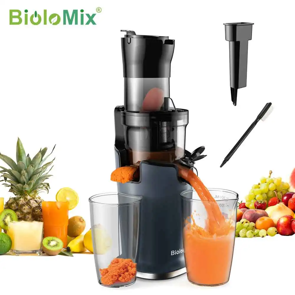 Соковыжималка biolomix холодного отжима с желобом подачи 78 мм