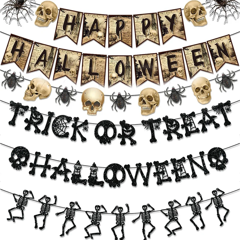 1 набор, баннер на хэллоуин