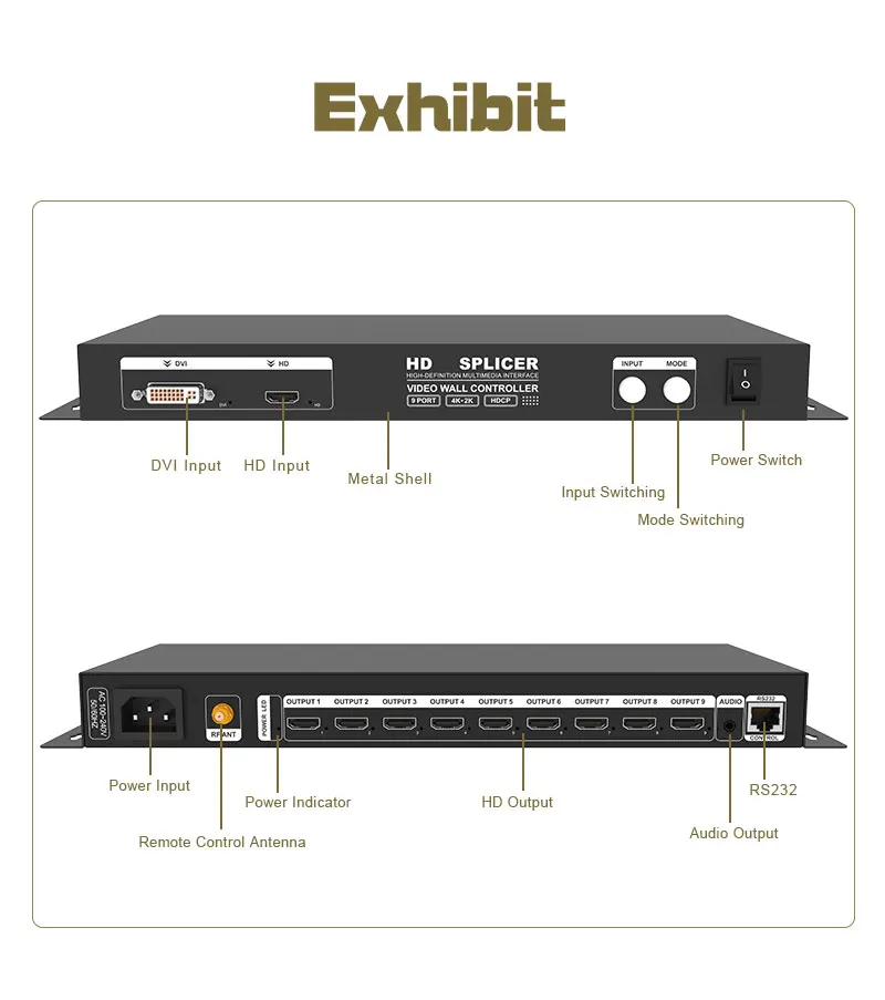 4k hdcp video wall screen splicer - Фотография_4