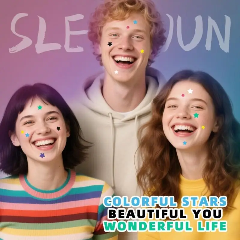 Красочные пластыри со звездами и прыщами - Фотография_6