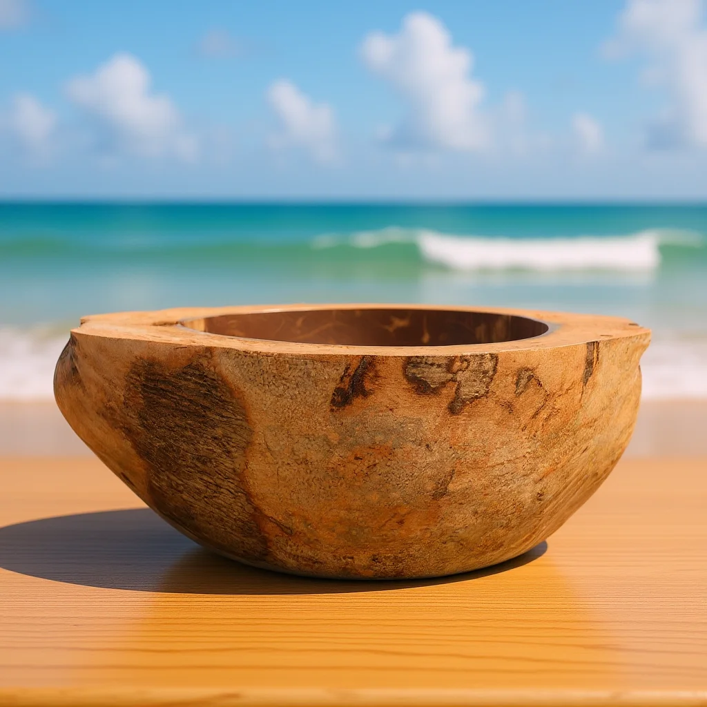 Миска для еды в натуральном стиле из скорлупы кокосов