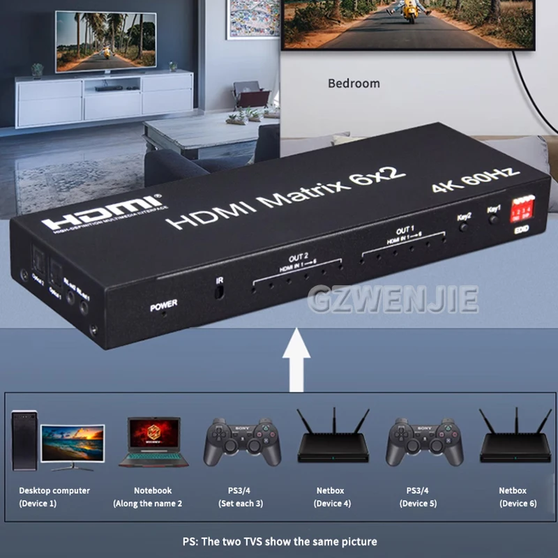Разветвитель матричного коммутатора hdmi 2 - Фотография_6