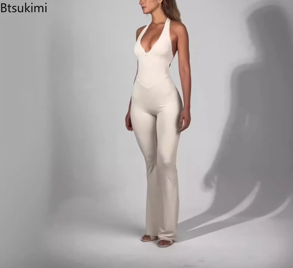 Новый сексуальный комбинезон с v-образным вырезом для тренажерного зала - Фотография_3