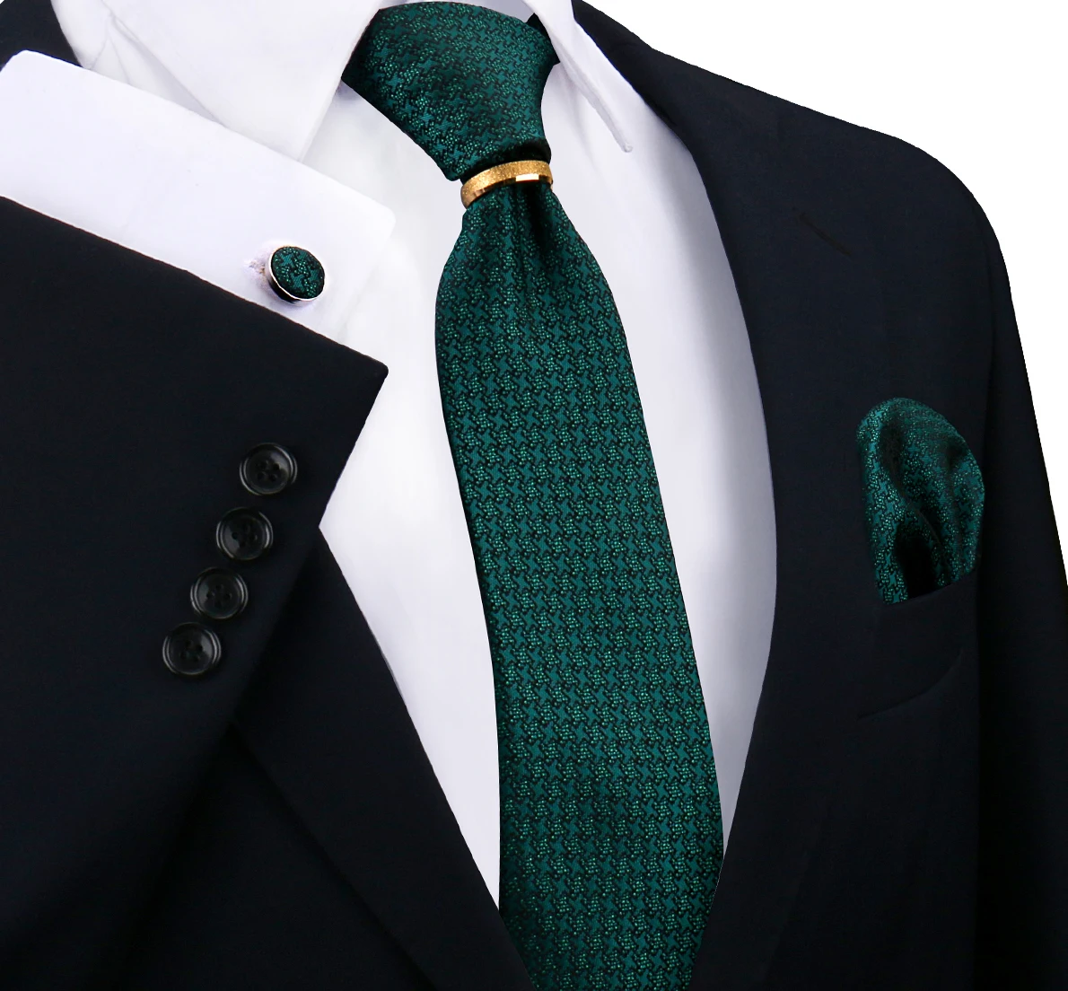 Роскошный 100% шелковый галстук для мужчин - Фотография_4