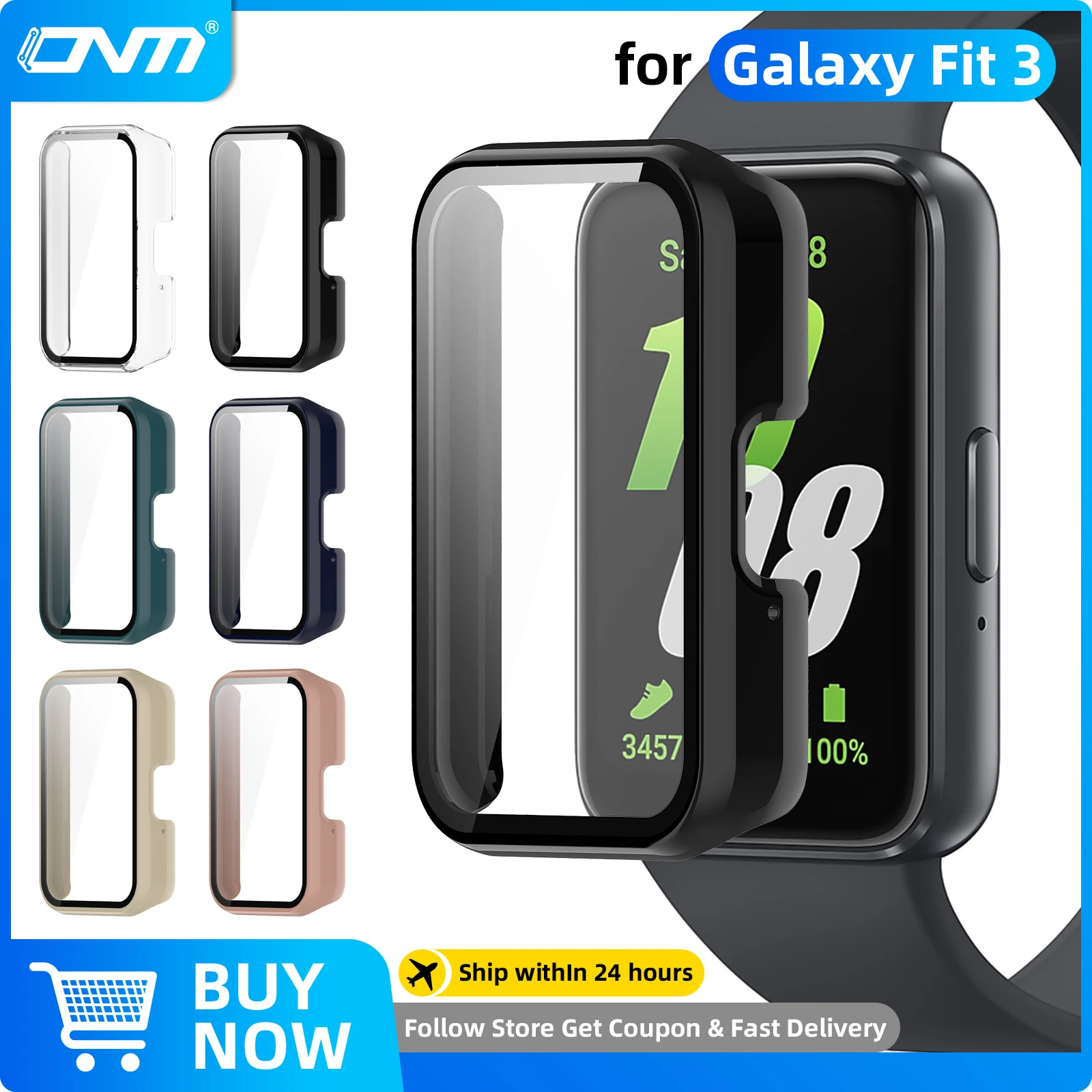 Стекло + чехол для samsung galaxy fit 3
