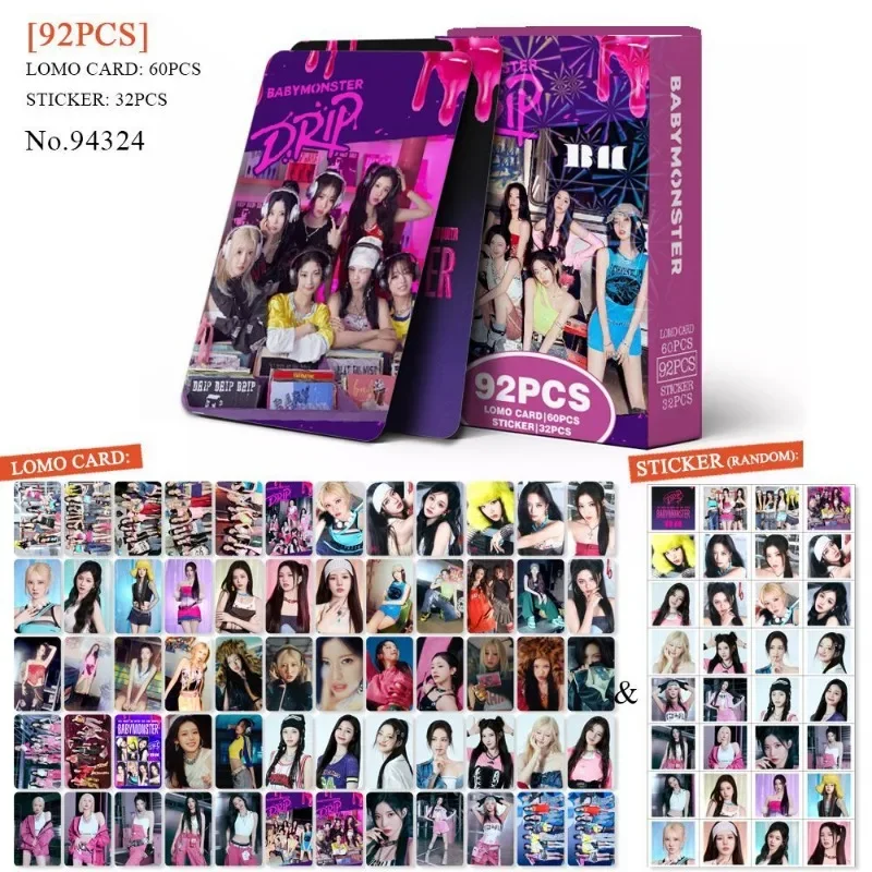 Kpop babymonster ломо-карта и наклейки - Фотография_3