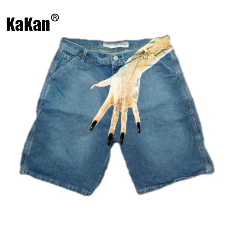 Kakan - новые мужские модные джинсы в стиле хип-хоп y2k - Фотография_6