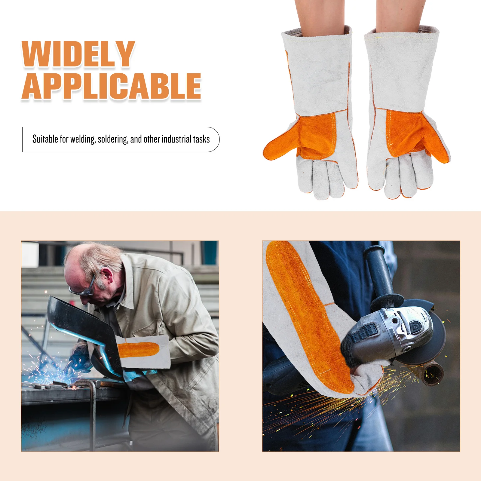 1 пара длинных сварочных перчаток - Фотография_3