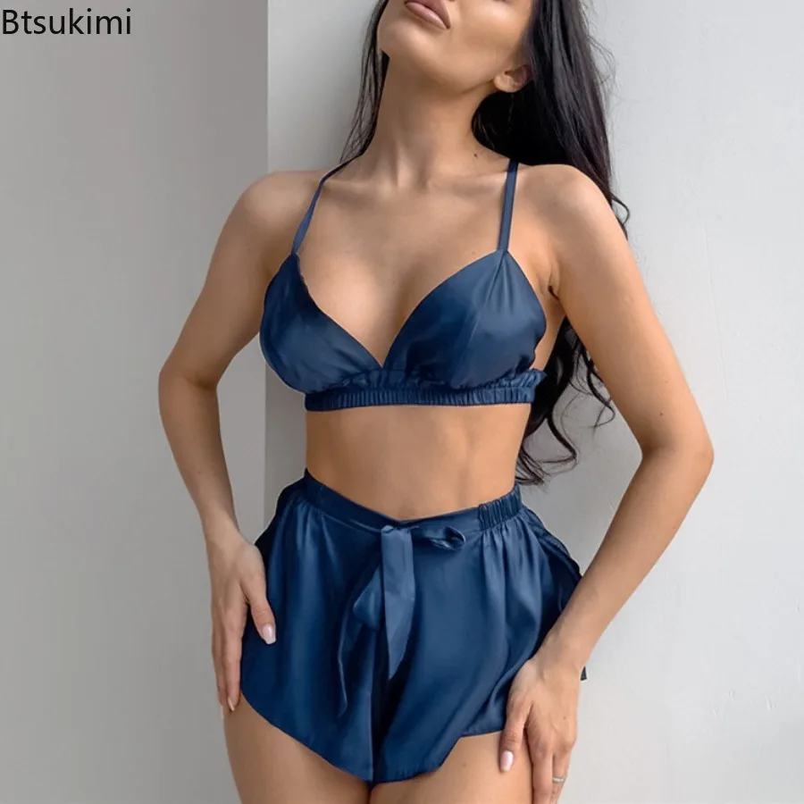 Свободные пижамные комплекты из 3 предметов для женщин - Фотография_4
