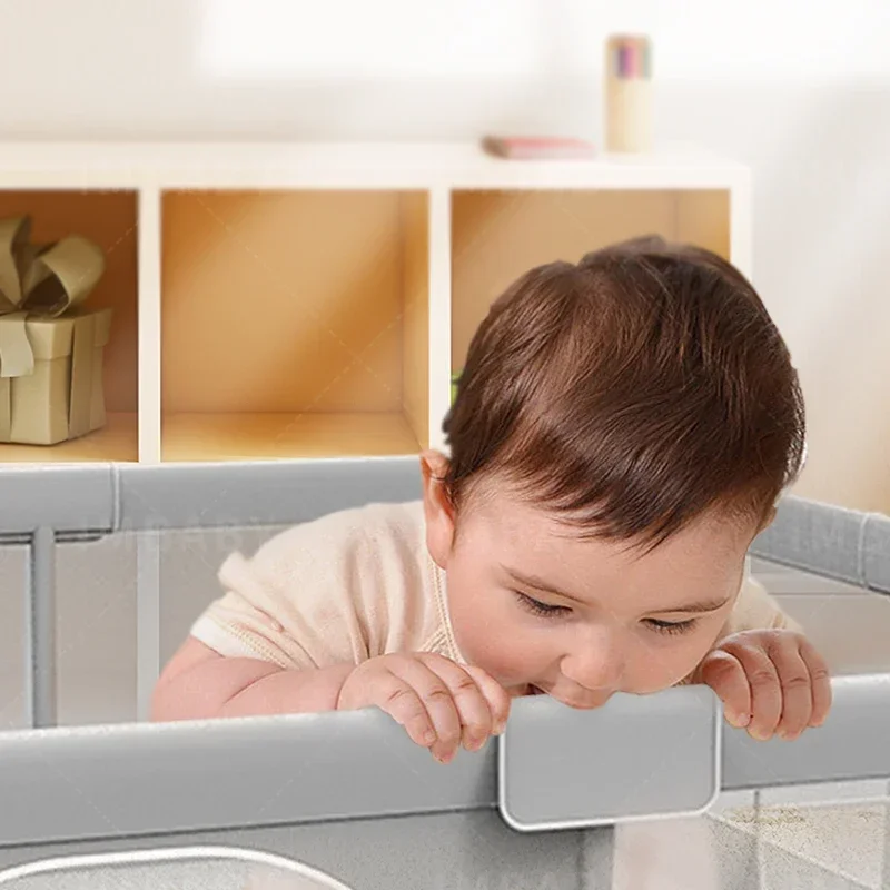 Imbaby серый коррал для ребенка с защитным углом - Фотография_3