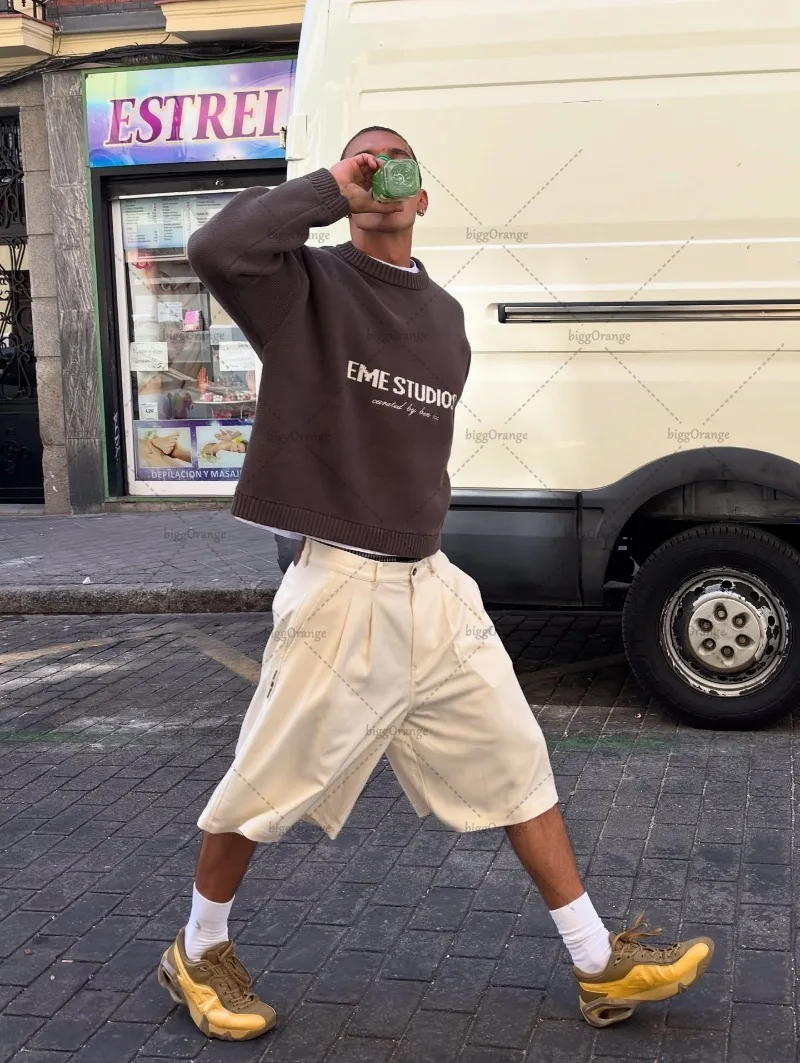 Зимний теплый свободный простой свитер для женщин