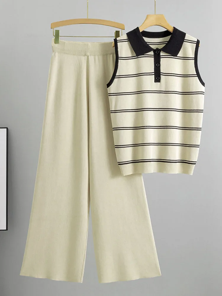 Женский комплект из 2-х предметов в полоску - Фотография_2