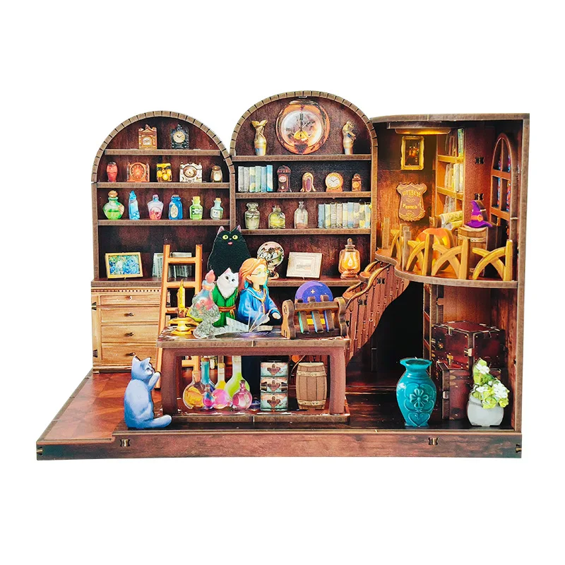 3d-головоломка magic potion lab diy kit - деревянная миниатюрная сцена - Фотография_3