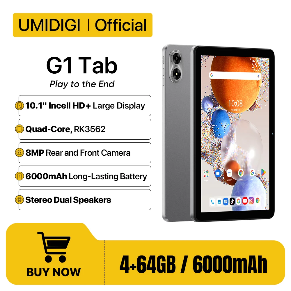 Umidig g1 tab android 13 смарт-планшет 10