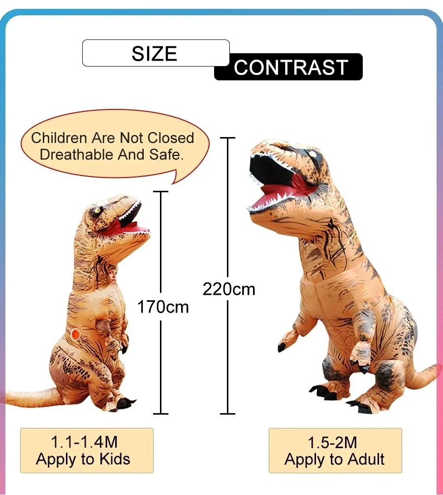 Надувной костюм тираннозавра t-rex - Фотография_5