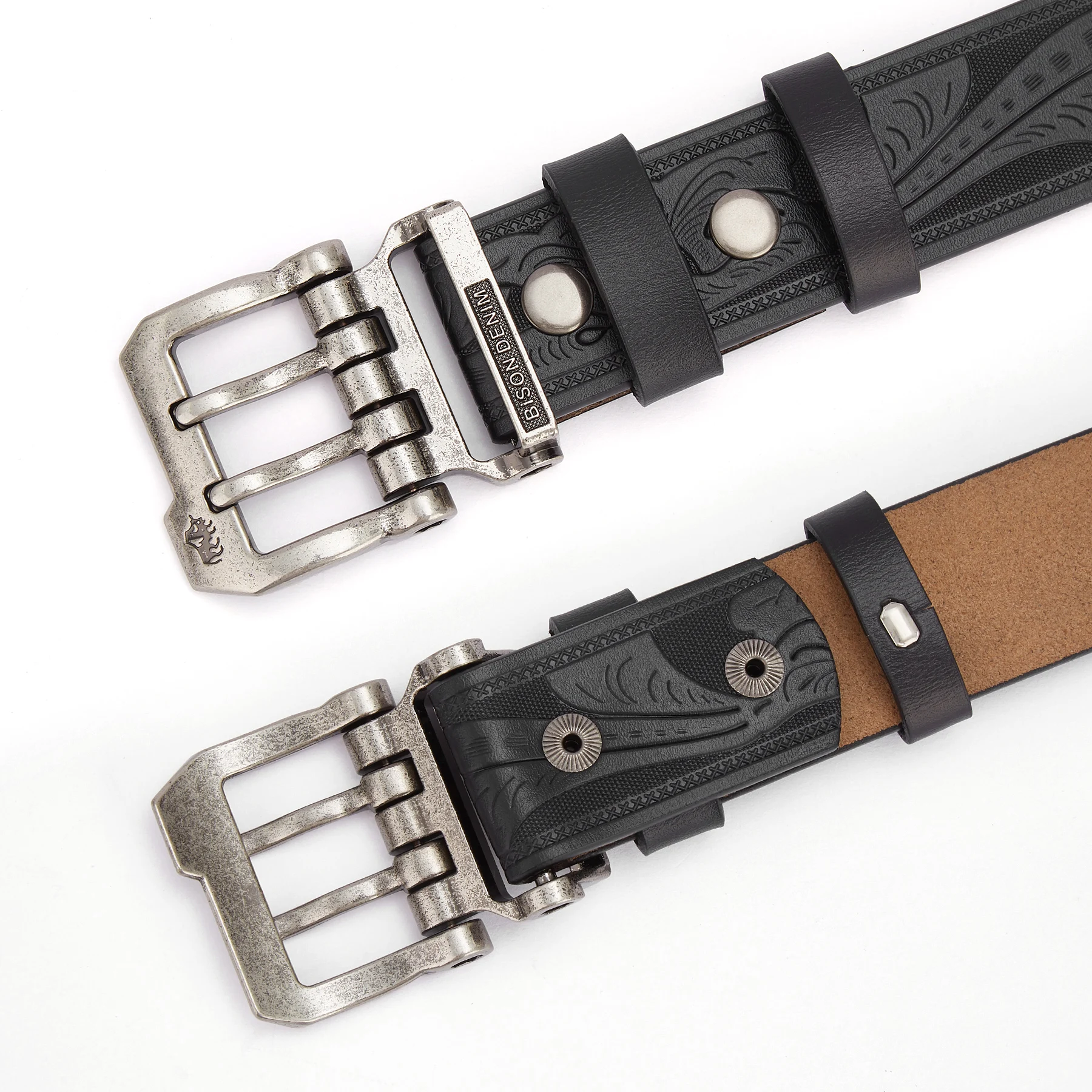 Bison denim мужские ремни из коровьей - Фотография_6