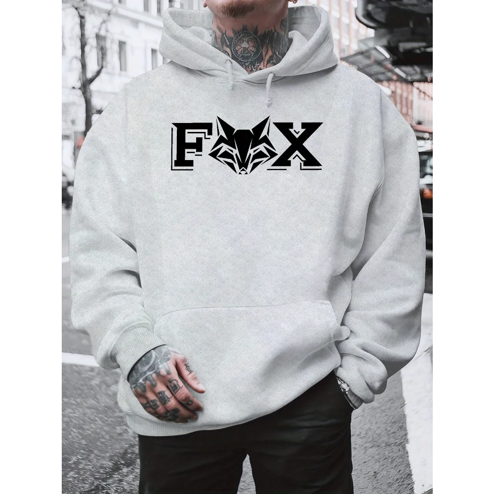 Модная мужская толстовка с капюшоном fox - Фотография_5