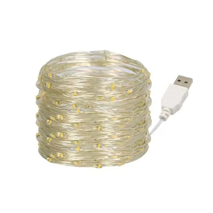 М usb светодиодные гирлянды из медной серебряной проволоки - Фотография_6