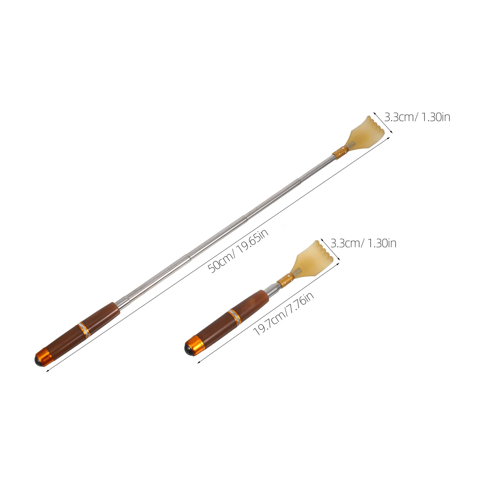 Портативный двуглавый скребок для спины с вращающимися шариками - Фотография_2