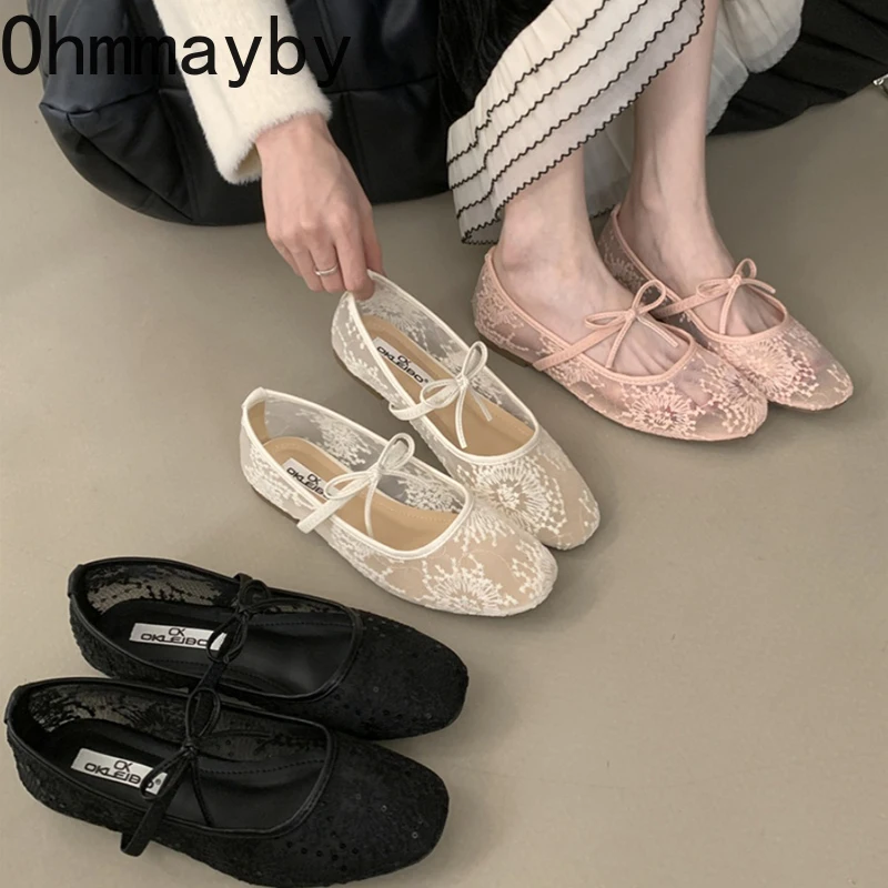 Весенние кружевные женские туфли мэри джейн