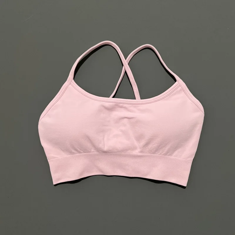 Женский спортивный бюстгальтер без логотипа с открытой спиной - Фотография_6