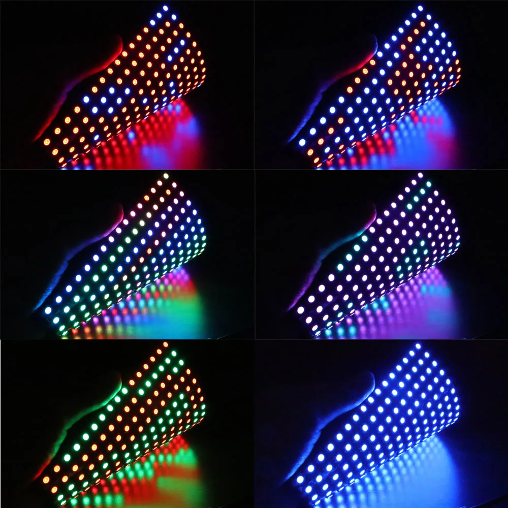 Ws2812b rgb гибкий 4x12 8x8 16x16 - Фотография_5