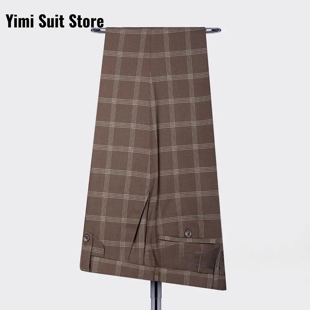 Yiminpwp клетчатый мужской костюм из 3 предметов - Фотография_2